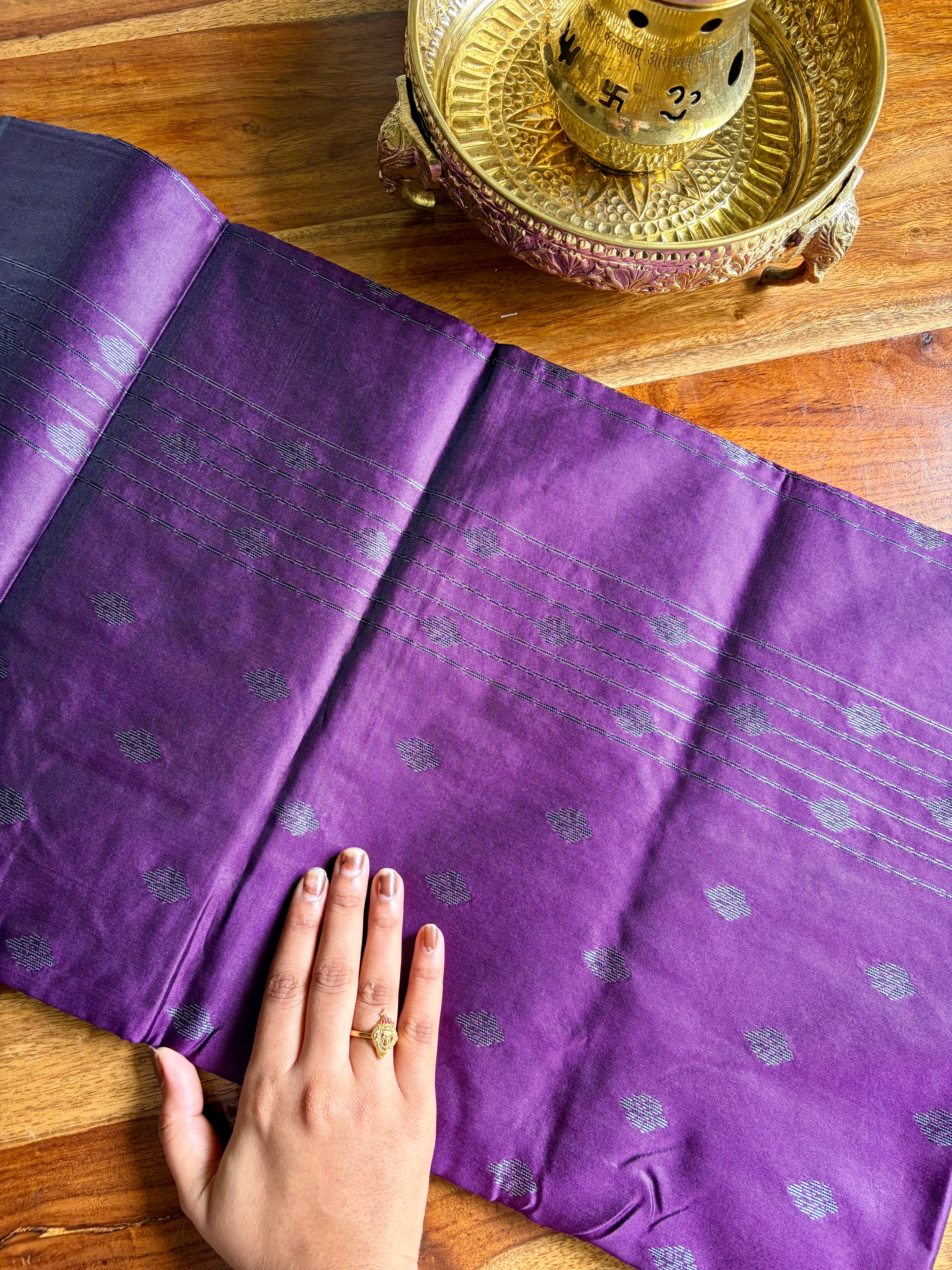 Soft Semi-Silk Saree - Violet