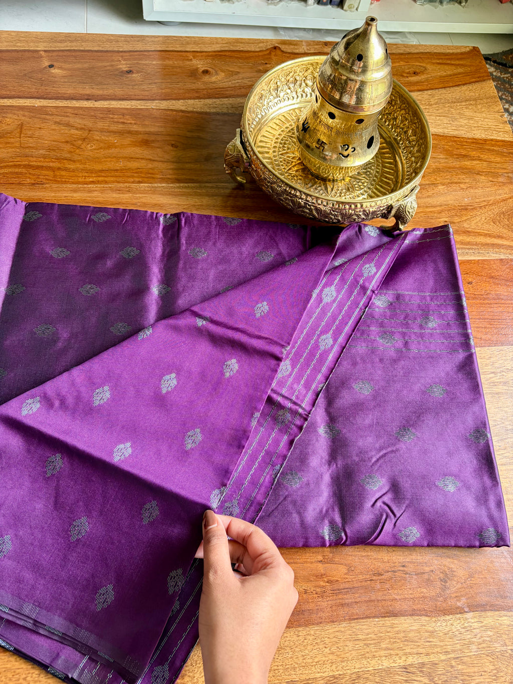 Soft Semi-Silk Saree - Violet