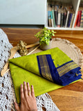 Soft Kalyani Cotton Saree - Lime Green