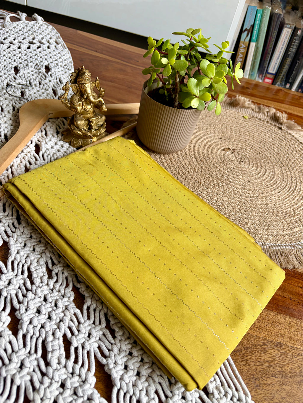 Soft Kanjeevaram silk Saree-Yellow