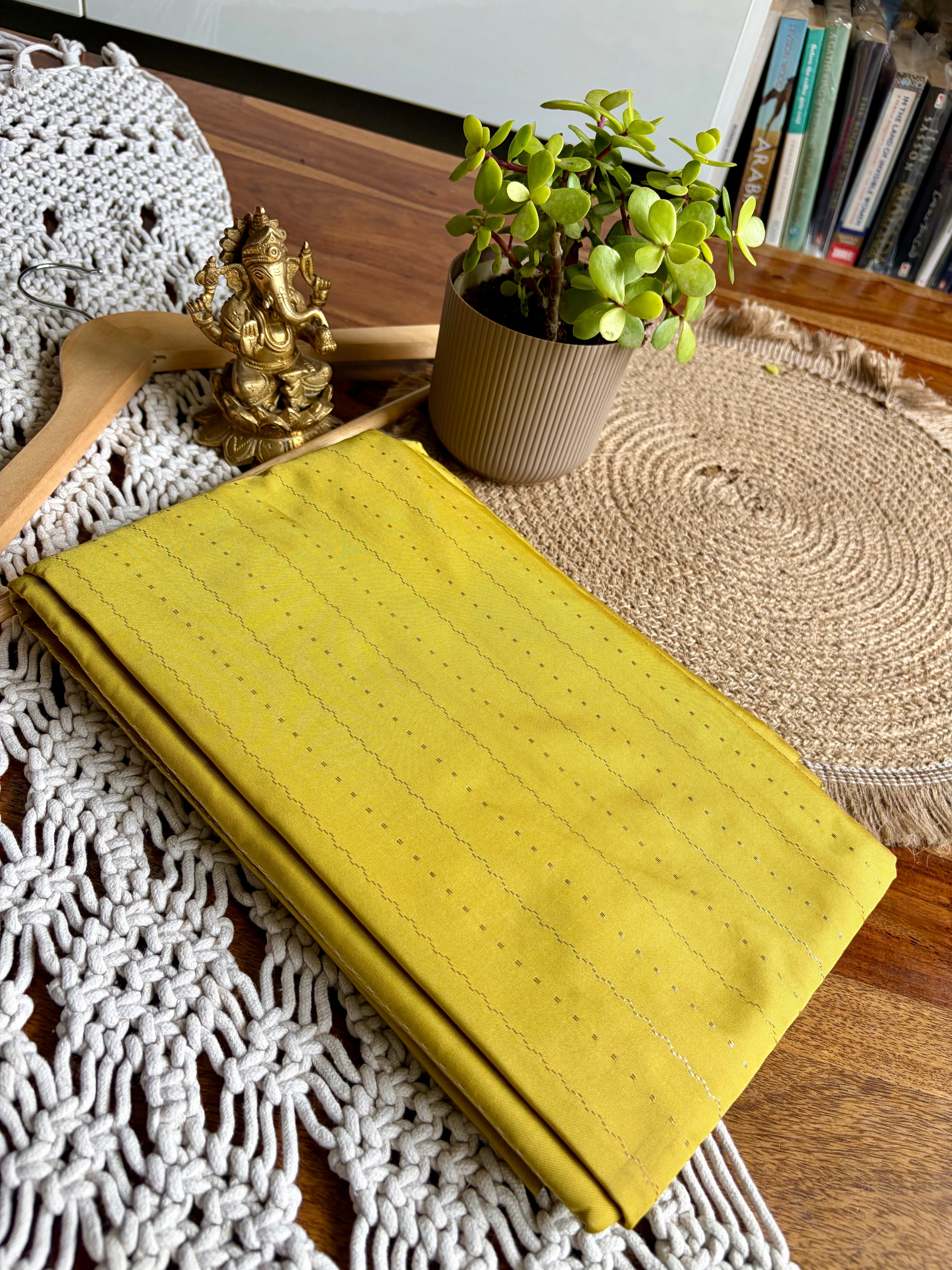 Soft Kanjeevaram silk Saree-Yellow