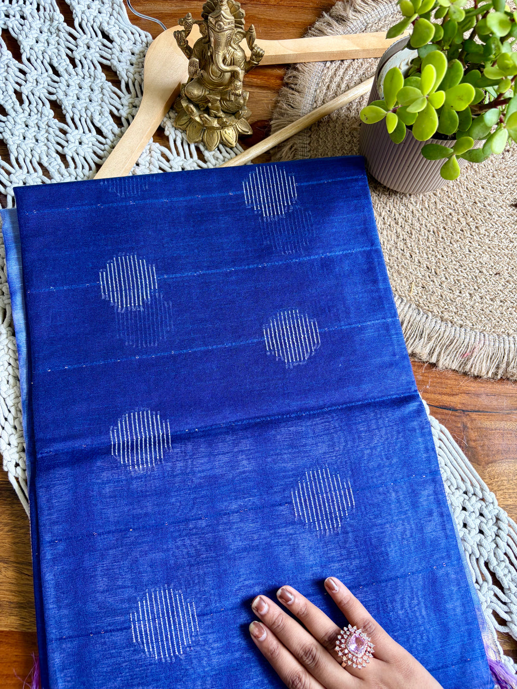 Bagalpuri Premium Soft Silk Saree-Blue