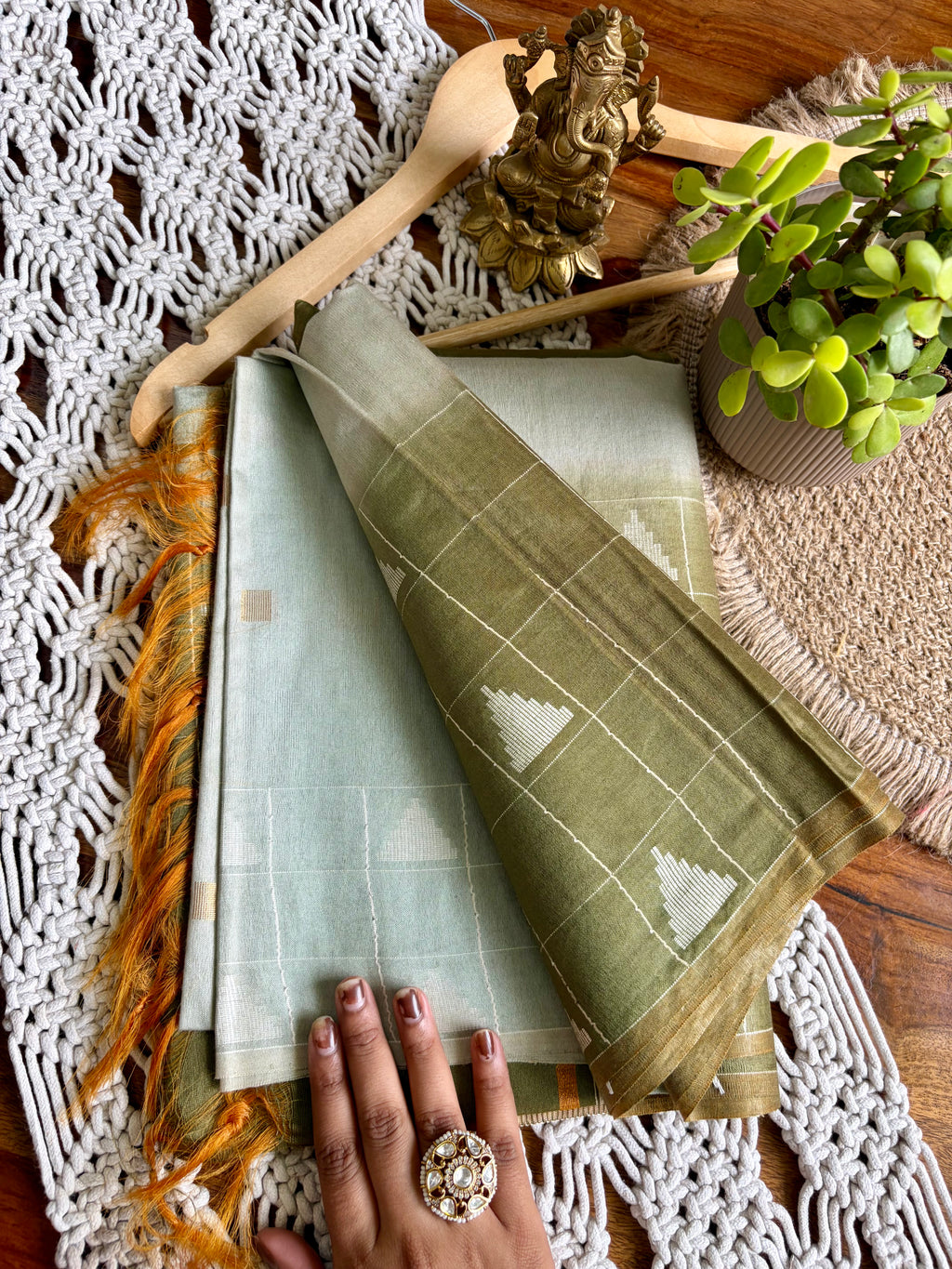 Bagalpuri Premium Soft Silk Saree-Green