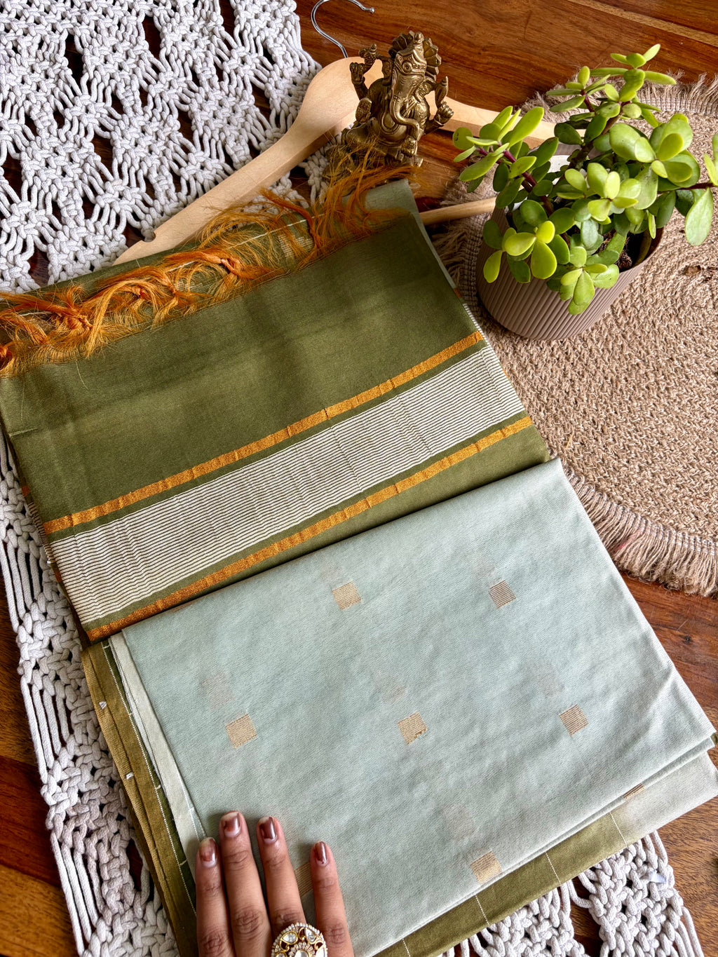 Bagalpuri Premium Soft Silk Saree-Green