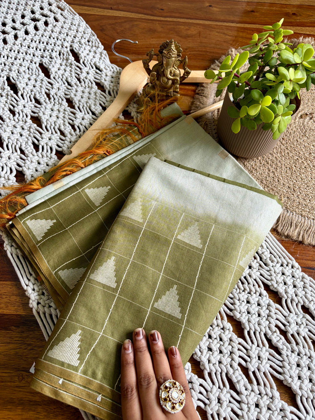 Bagalpuri Premium Soft Silk Saree-Green