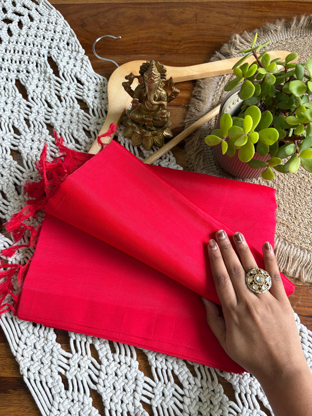 Mangalagiri Pattu-by-Cotton saree