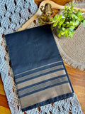 Soft Kanjeevaram Cotton Saree- Black