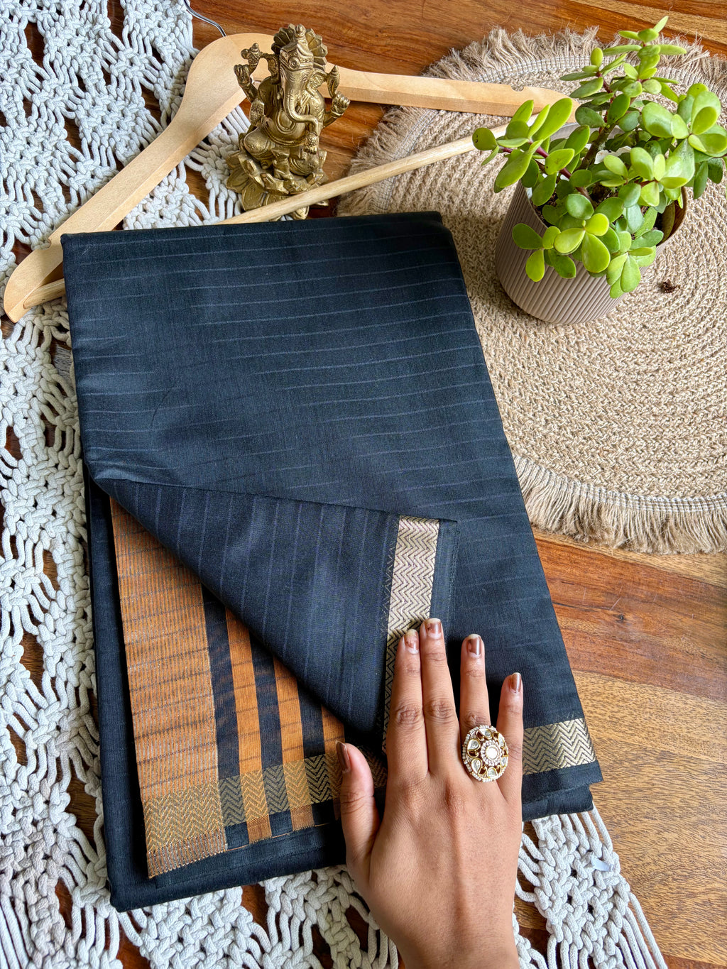 Soft Kanjeevaram Cotton saree- Blue