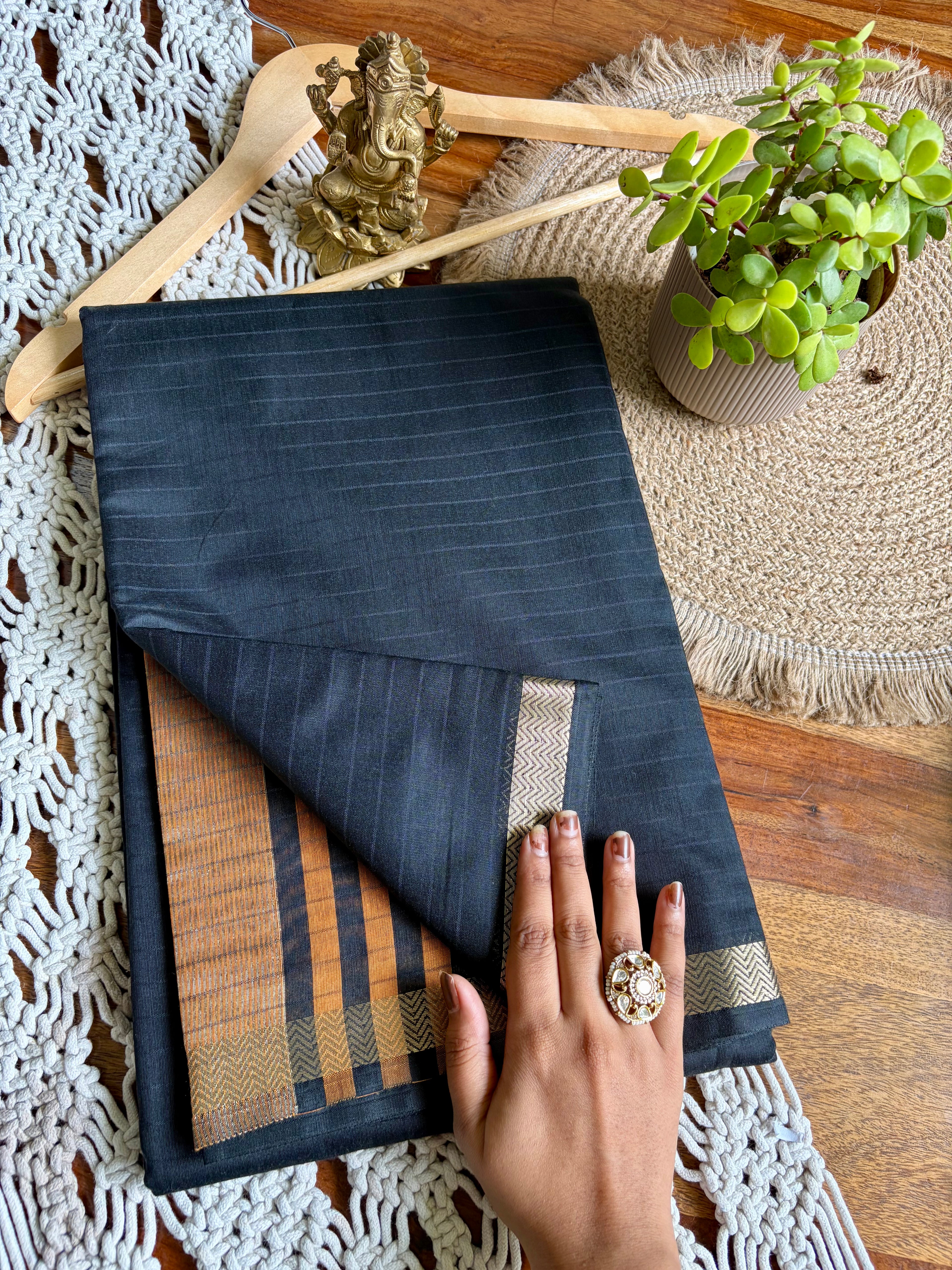 Soft Kanjeevaram Cotton saree- Blue